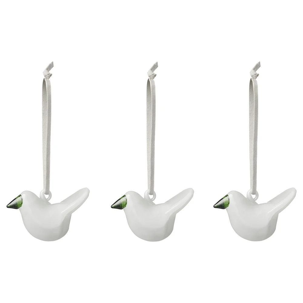 Mini Glassfugl 3-pk, Hvit v:9500962 Mini Glassfugl 3-pk, Hvit v:9500962