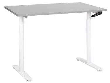 Manuelt justerbart skrivebord DESTINAS 120 cm 72 cm Grå/hvit v:5281894