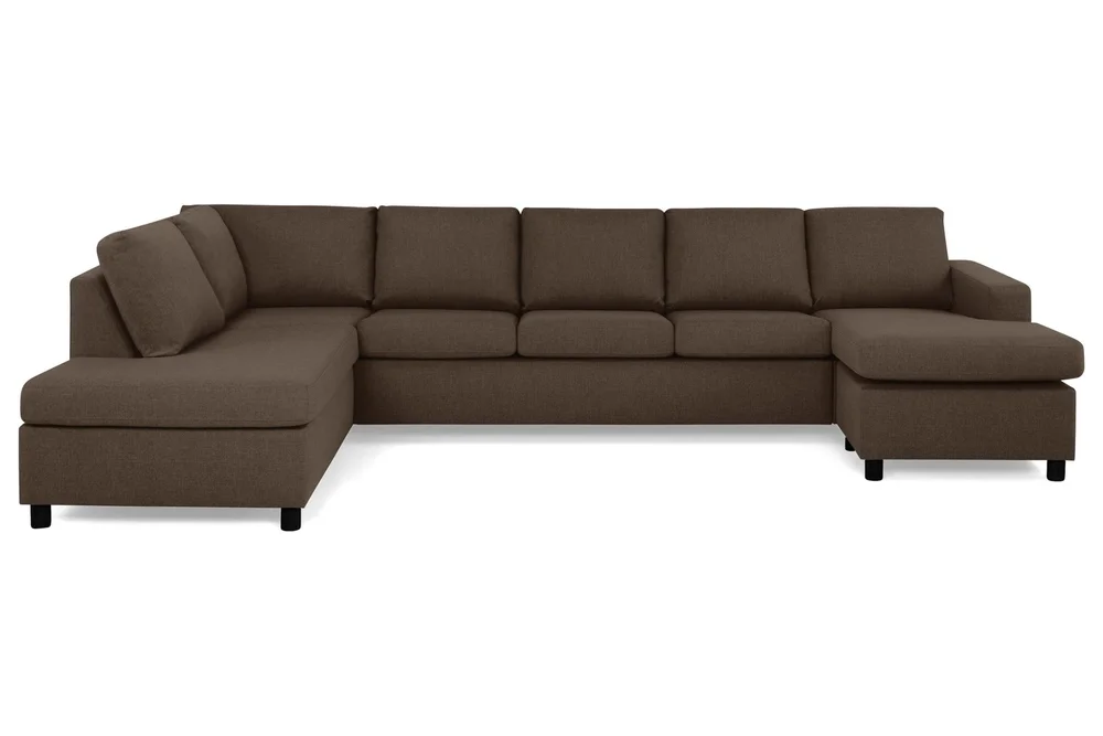 Crazy 5-seters Venstrevendt U-formet X-Large Sofa med Divan og Sjeselong i Stoff v:3136362
