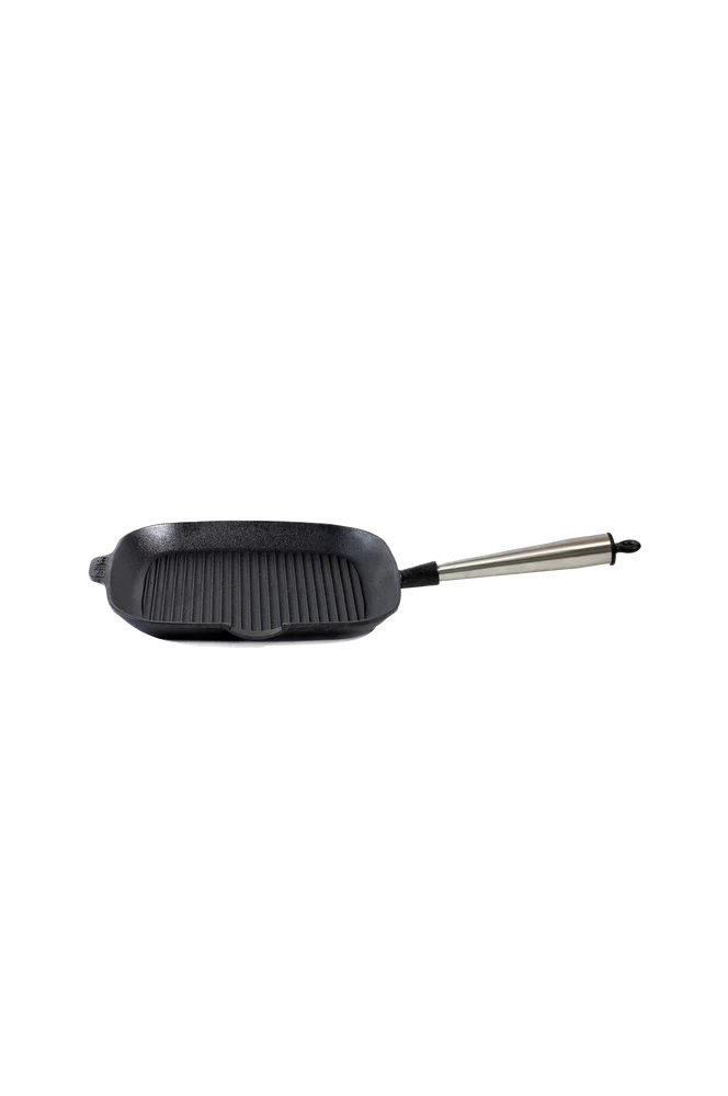 Grillpanne i støpejern 28x28 cm - Svart - Kjøkken & husholdning | m v:7126726
