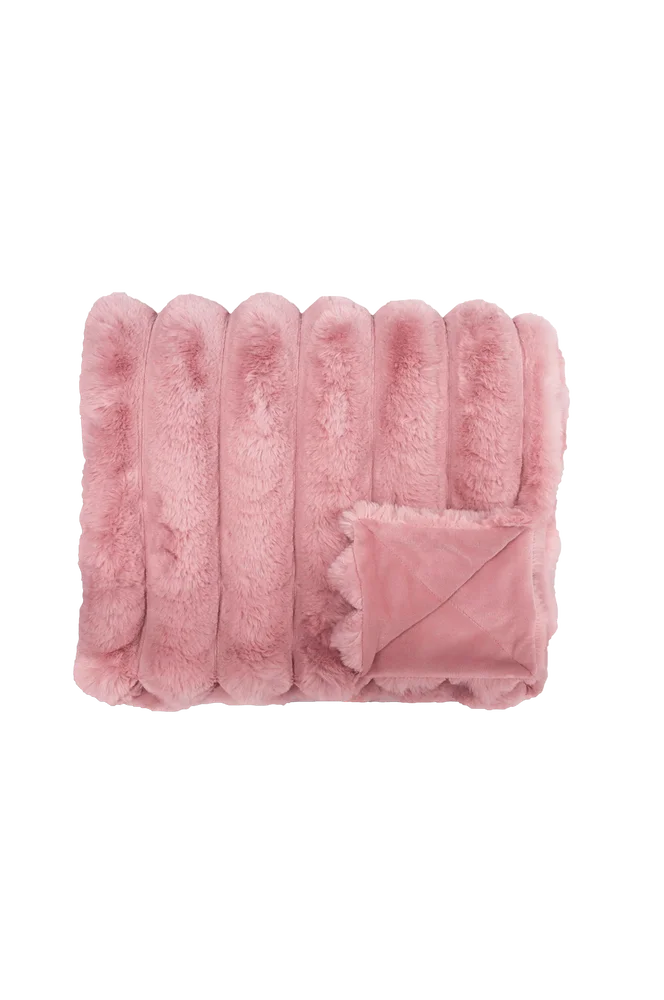 Brooklyn pledd 130×170 – Rosa – Tekstiler | m v:7042048