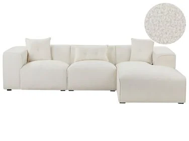 Hjørnesofa 3-seter DOLVA Bouclé Off white Venstrevendt v:3143248 Hjørnesofa 3-seter DOLVA Bouclé Off white Venstrevendt v:3143248