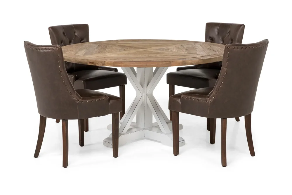 Lyon Spisegruppe Ø150 cm Rund med 4 Tuva Stoler v:8117339