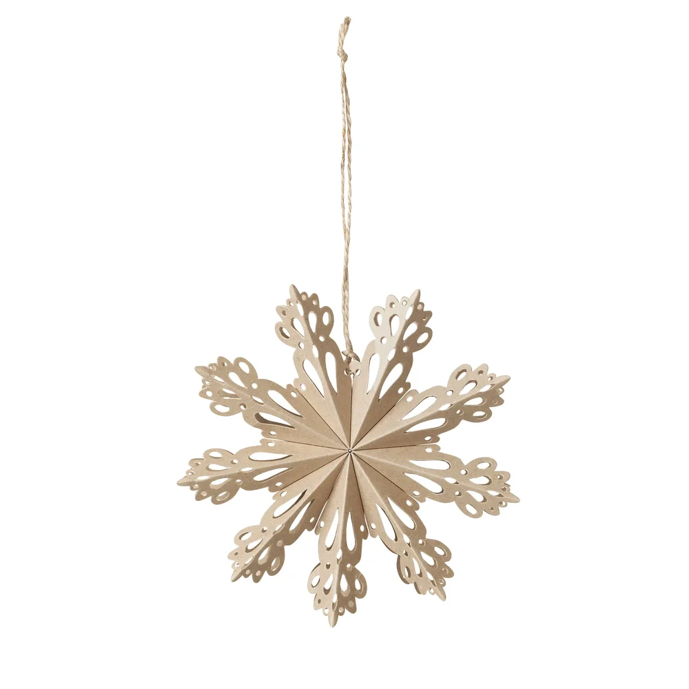Snowflake juldekorasjon natural v:159381