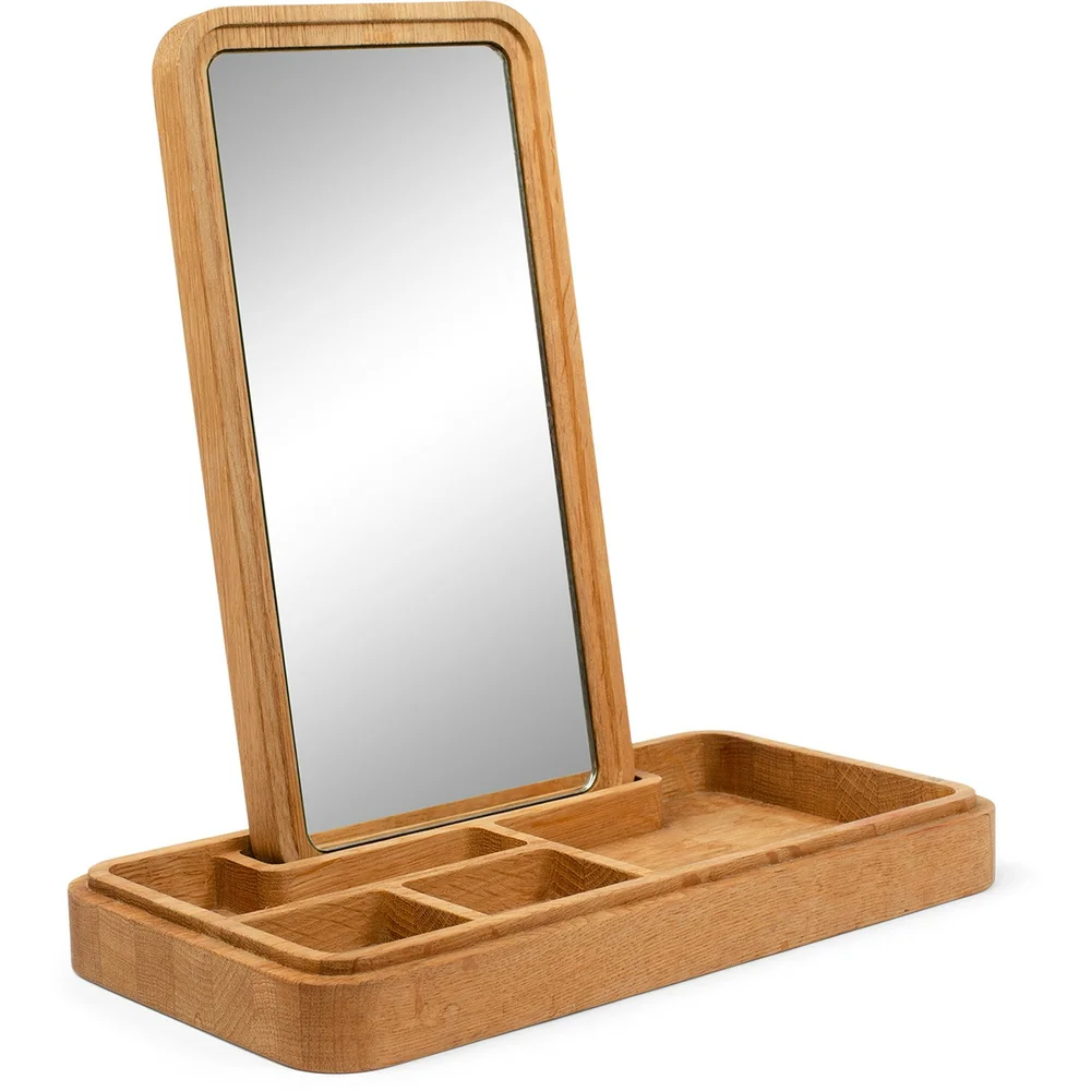 Oppbevaringsskrin med Speil H:52 cm, Eik v:7001925 Oppbevaringsskrin med Speil H:52 cm, Eik v:7001925