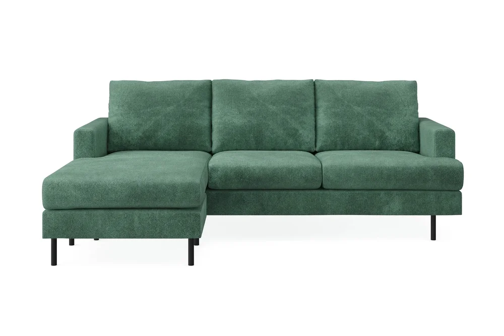 Menard Compact 3-seters Venstrevendt L-formet Divansofa i Fløyel v:8274440