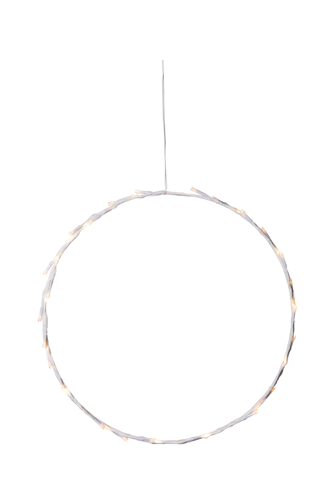 Crispy krans 35cm – Hvit – Belysning | m v:1913681
