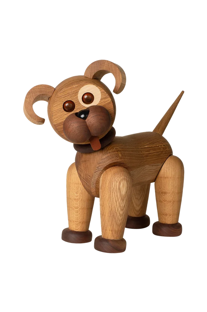Tredekorasjon Happy Hund 38 cm – Natur – Dekor | m v:8557945