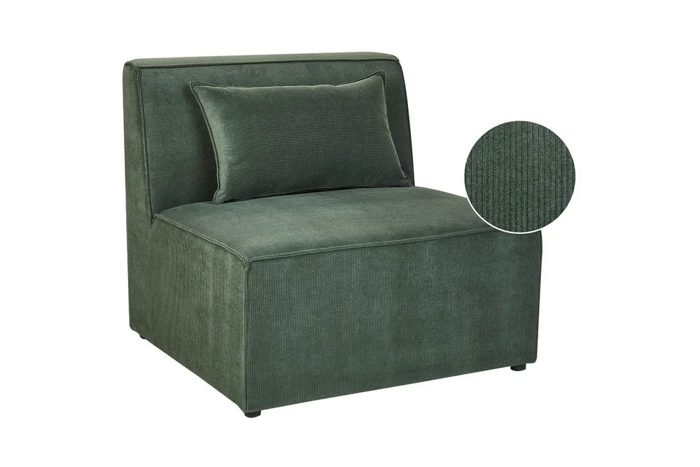 1-sitssektion Beliani Lemvig Beige Green v:8366001