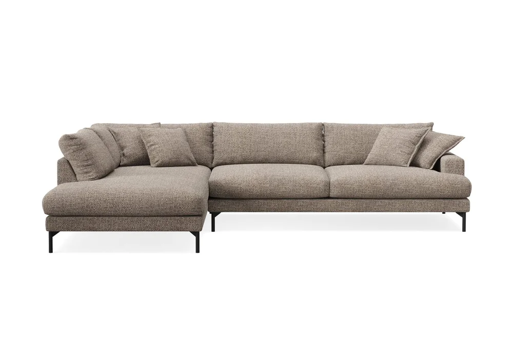 Menard Premium 5-seters venstrevendt L-formet dyp sjeselongsofa i chenille v:2198241