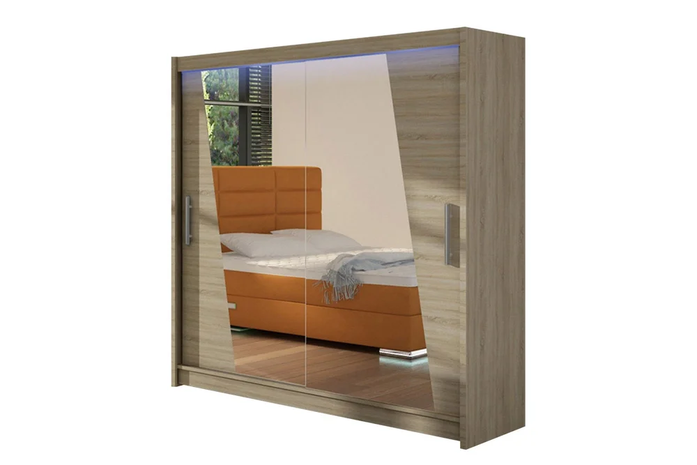 Prag Garderobe med Speil 180x215 cm v:1797305