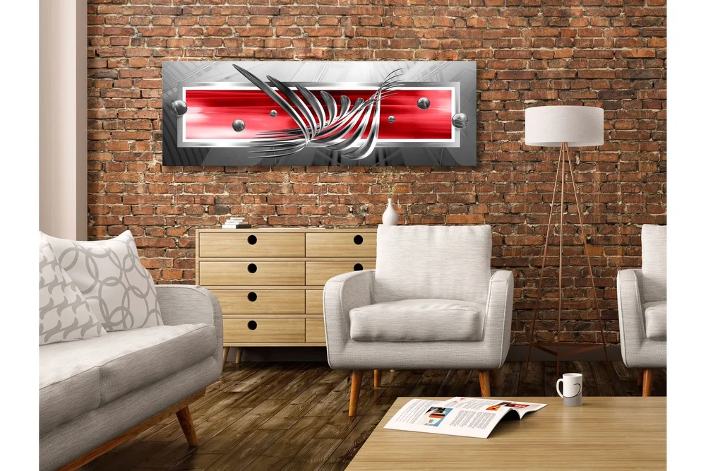 Tavla Silver Wings (1 Part) Narrow Red 120x40 v:1516863