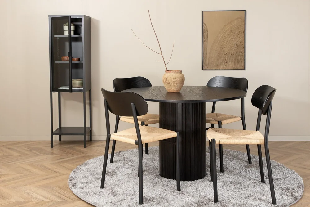 Bianca Spisegruppe 110 cm Rund med 4 Polly Stoler v:8720973 Bianca Spisegruppe 110 cm Rund med 4 Polly Stoler v:8720973