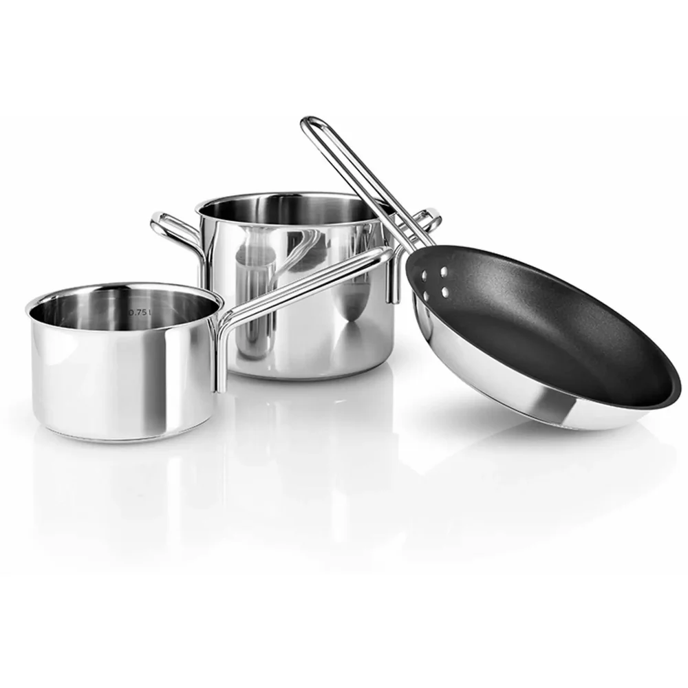 Stainless Steel Grytesett 3-pk v:9022098 Stainless Steel Grytesett 3-pk v:9022098