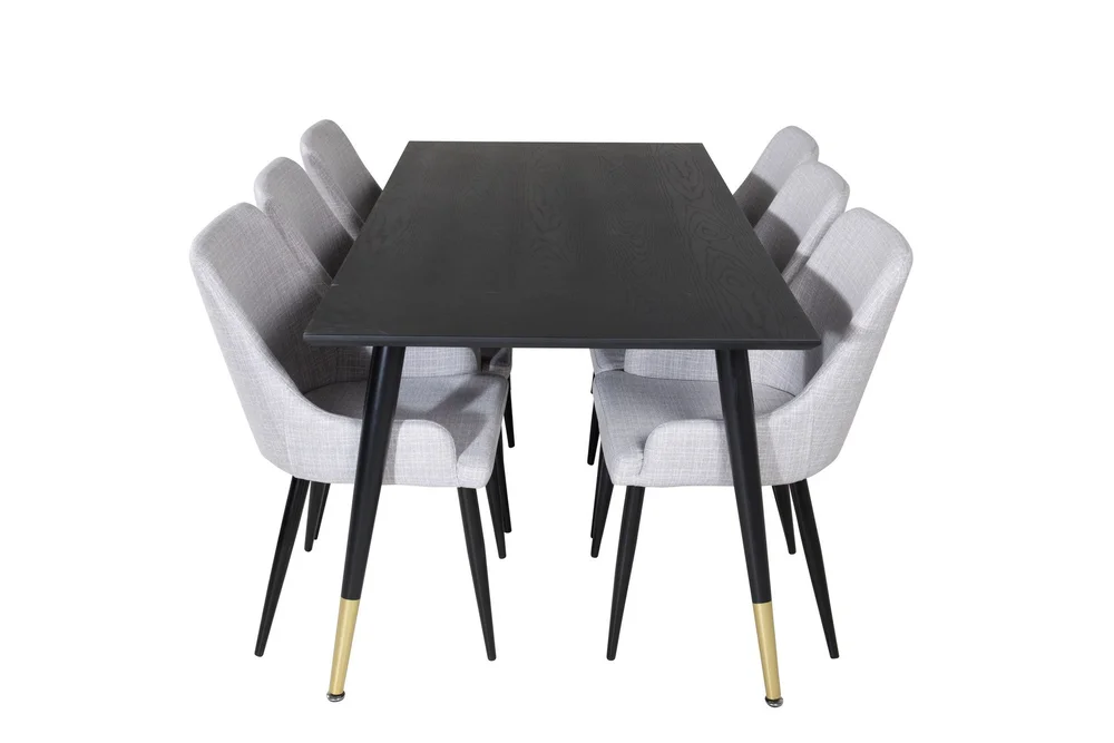 Dipp Spisegruppe 180 cm Rektangulær med 6 Plaza Stoler v:4246935