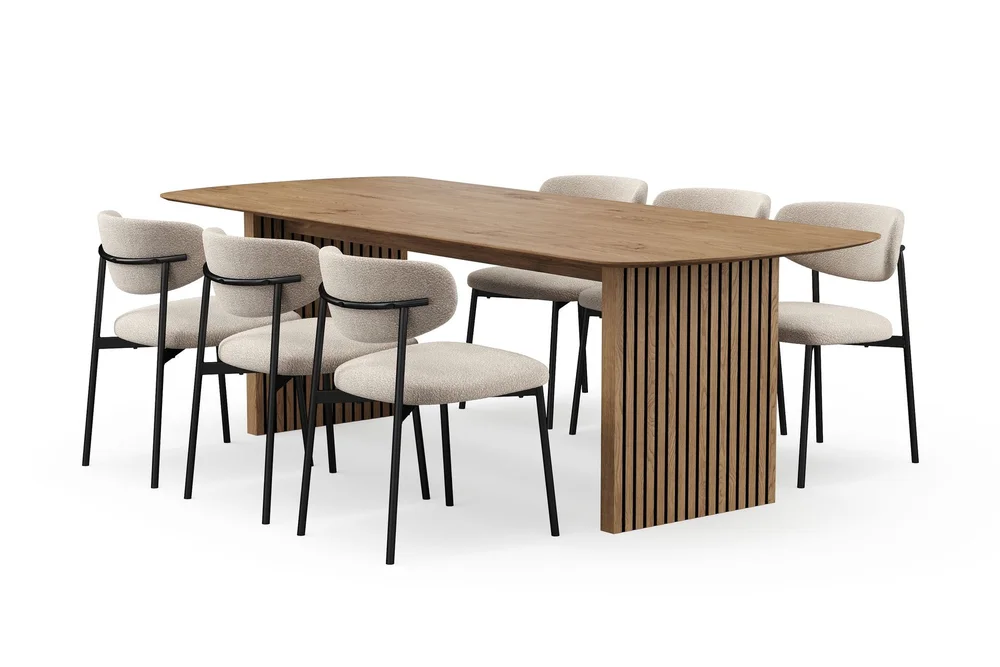 Richeto spisebord 240 cm med 6 Lucy spisestoler v:6183848