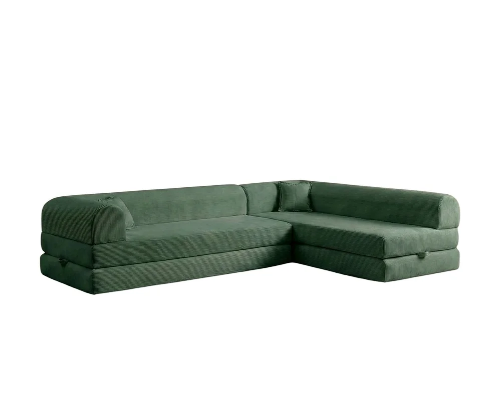 Hjørnesovesofa Atelier Del Sofa Legom Eco (280 x 90 x 25 cm) Grønn v:7583228