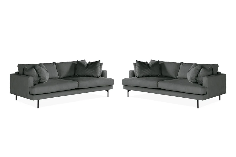 Menard Sofagruppe 4-seters + 4-seters Manchestersofa v:6234083