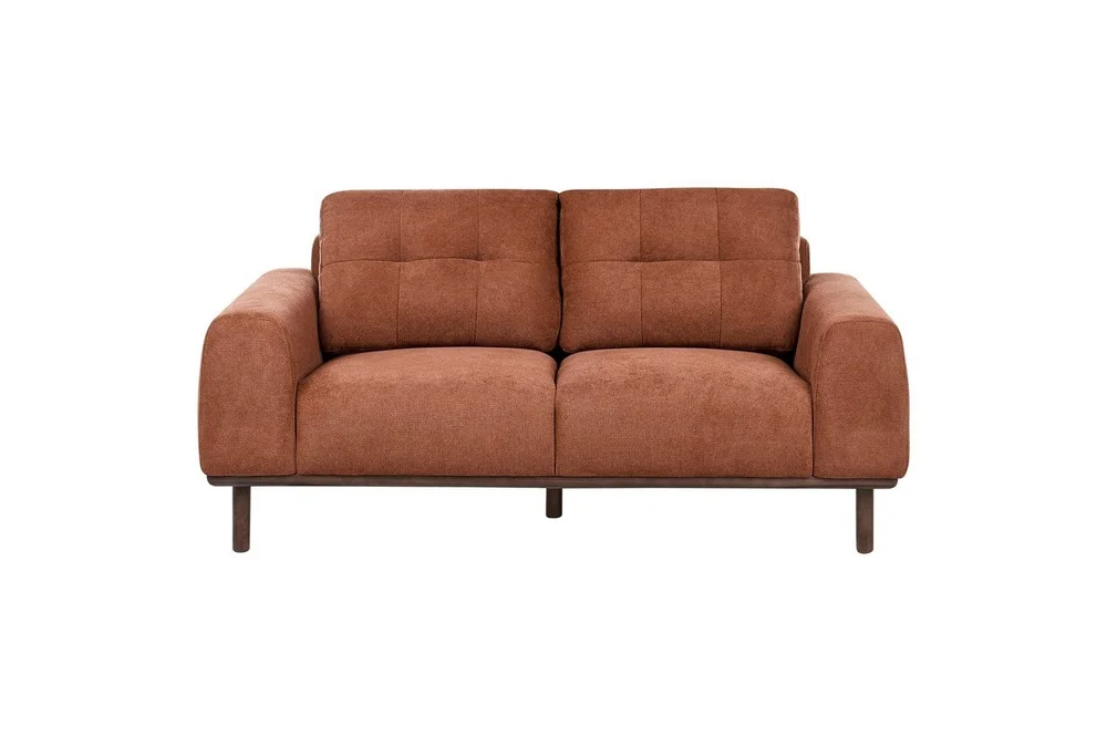 2-sitssoffa Beliani Laurila Beige, mörkt trä Brown||Dark colored wood v:2806559