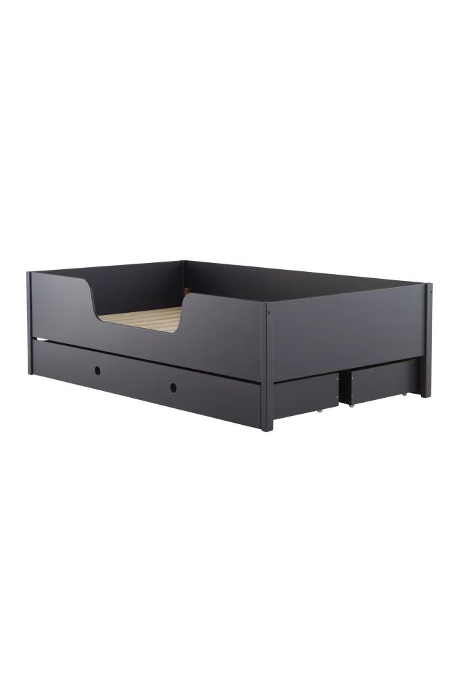 CAMPO barneseng med oppbevaring 120X200 cm – Svart – Barnerom | m v:8047630 CAMPO barneseng med oppbevaring 120X200 cm – Svart – Barnerom | m v:8047630
