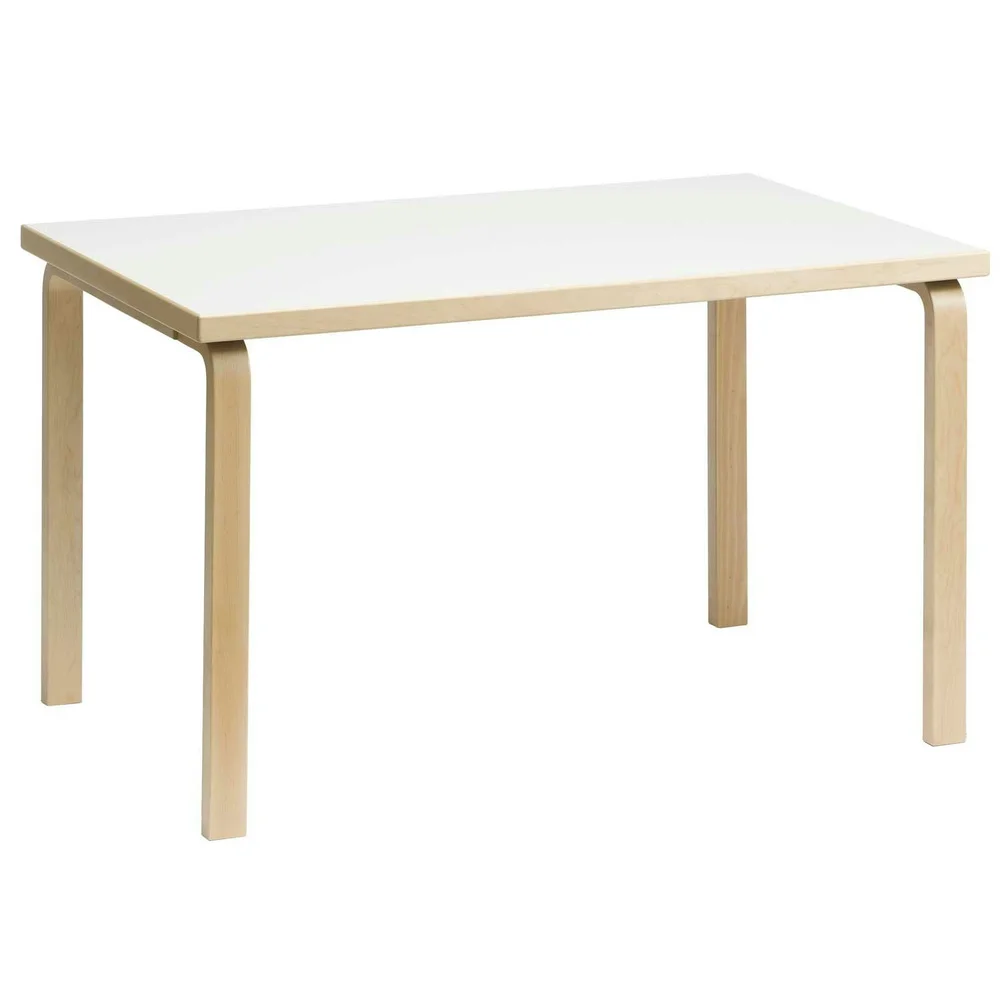 81B Bord 75×120 cm, Bjørk / Hvitt Laminat v:2727621 81B Bord 75×120 cm, Bjørk / Hvitt Laminat v:2727621