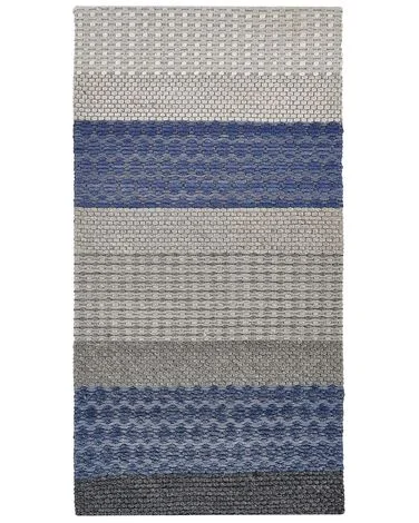 Teppe AKKAYA Blå 80 x 150 cm Ull v:7186550 Teppe AKKAYA Blå 80 x 150 cm Ull v:7186550