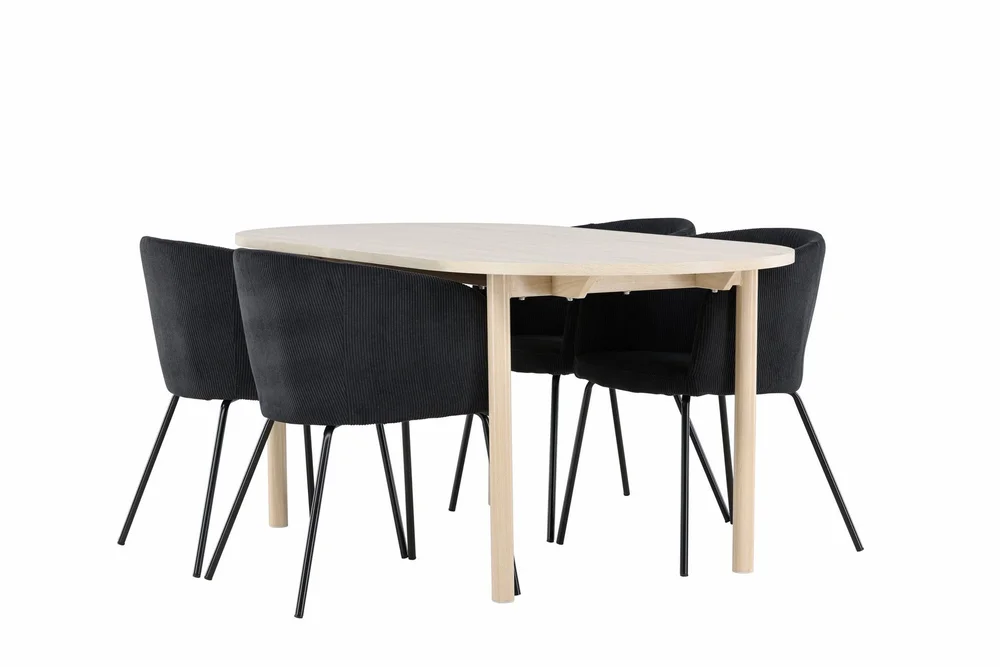 Andy Spisegruppe 180 cm Oval med 4 Berit stoler v:1360523 Andy Spisegruppe 180 cm Oval med 4 Berit stoler v:1360523
