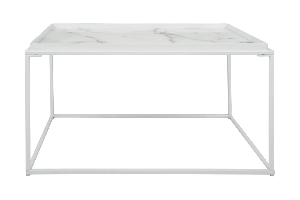 Burwick Sofabord 80 cm Marmormønster Rektangulær v:9533376 Burwick Sofabord 80 cm Marmormønster Rektangulær v:9533376