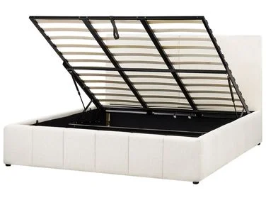 Seng med oppbevaring CASTELNAVET Off white 180 x 200 cm v:8021995 Seng med oppbevaring CASTELNAVET Off white 180 x 200 cm v:8021995