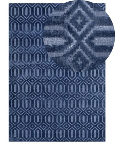 Teppe ADATEPE Marineblå 160 x 230 cm Viskose v:9260849 Teppe ADATEPE Marineblå 160 x 230 cm Viskose v:9260849