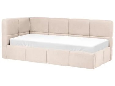 Dagseng JACOU 90 x 200 cm Med oppbevaring Venstrevendt Lys beige v:9897553