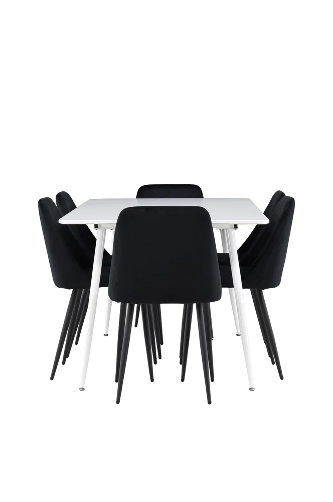 Silar Spisebord med Night Dining Chair - Svart m v:553401