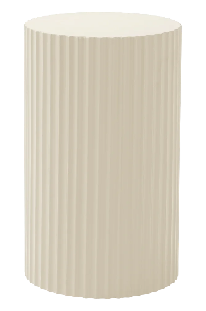 LUNDEN sidebord diameter 30 cm - lavt - Hvit m v:8296712