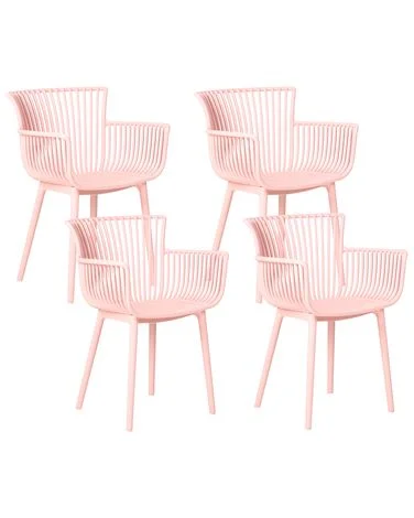 Sett med 4 hagestoler PESARO Rosa v:9580202