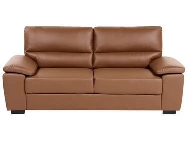 Sofa 3-seter VOGAR Kunstskinn Gullbrun v:8609019
