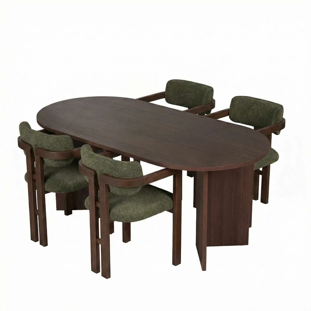 Dano Spisebord- og stolsett 180x75x90 cm 5 deler v:8777822 Dano Spisebord- og stolsett 180x75x90 cm 5 deler v:8777822