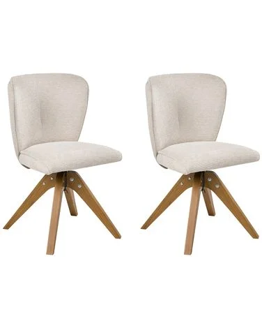 Sett med 2 spisestoler COSO Lys beige v:9412856 Sett med 2 spisestoler COSO Lys beige v:9412856