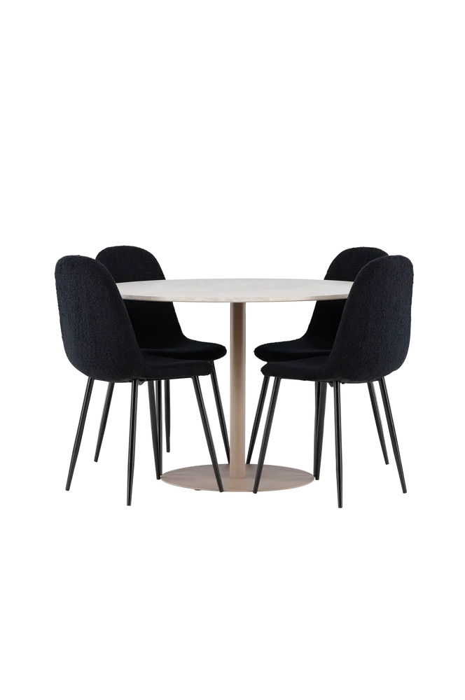 Lycke Spisebord med Polar Spisestol – Svart m v:3004222 Lycke Spisebord med Polar Spisestol – Svart m v:3004222