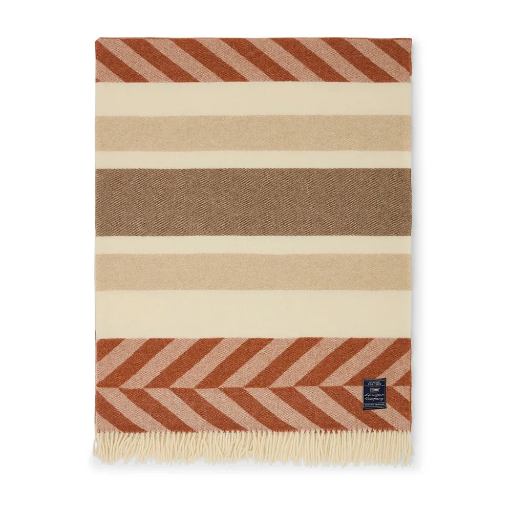 Herringbone Striped Recycled Wool pläd 130×170 cm v:8903962 Herringbone Striped Recycled Wool pläd 130×170 cm v:8903962