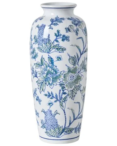 Blomstervase GUADIX 35 cm Porselen Hvit/blå v:732288 Blomstervase GUADIX 35 cm Porselen Hvit/blå v:732288
