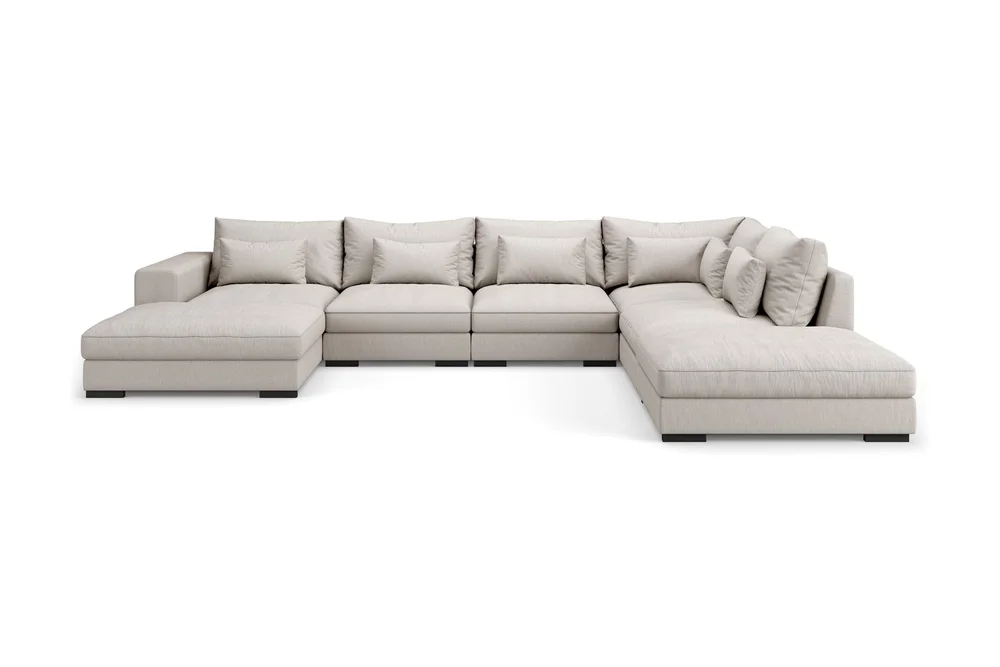 Dubai stor U-modulsofa med divan venstre 432 cm ekstra dyp v:3584069