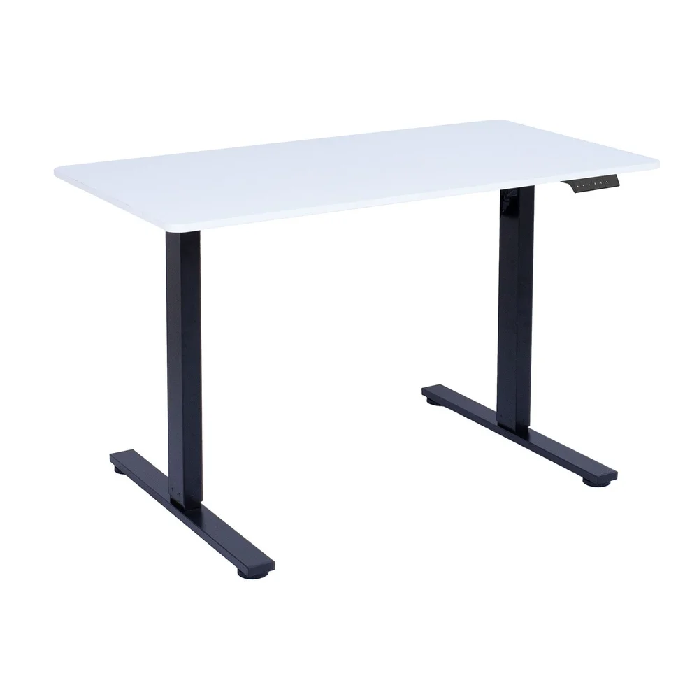Skrivebord HOME4YOU Ergo Fit med 1 motor 120x60x71,5-116 cm Hvit/svart v:5389131