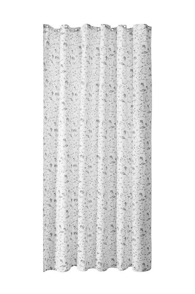 Dusjforheng Mumin 180×200 cm – Hvit – Tekstiler | m v:128840 Dusjforheng Mumin 180×200 cm – Hvit – Tekstiler | m v:128840