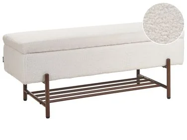 Skobenk VAIL Bouclé Off white Med oppbevaring v:4136441