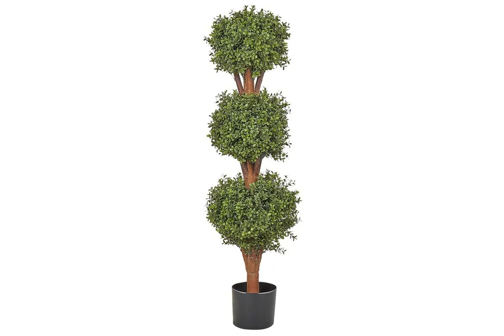 Konstgjord växt Beliani Buxus Ball Tree 35x35x120 cm Green||Dark colored wood v:6410191 Konstgjord växt Beliani Buxus Ball Tree 35x35x120 cm Green||Dark colored wood v:6410191