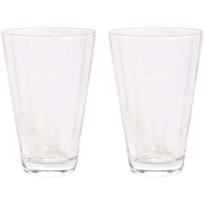 Yuka Groove Glass 2-pk, Klar v:554068 Yuka Groove Glass 2-pk, Klar v:554068