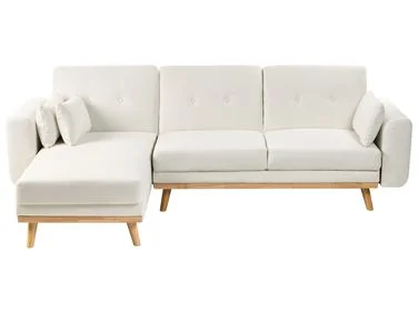 Hjørnesovesofa 3-seter KAARINA Hvit Høyrevendt v:7670364