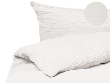 Sengesett SUMNER 200 x 200 cm Bomullsmusselin Off white v:5360210 Sengesett SUMNER 200 x 200 cm Bomullsmusselin Off white v:5360210