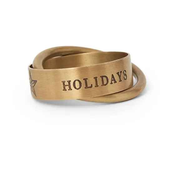 Happy Holidays Brass serviettring Ø 4 cm v:750213