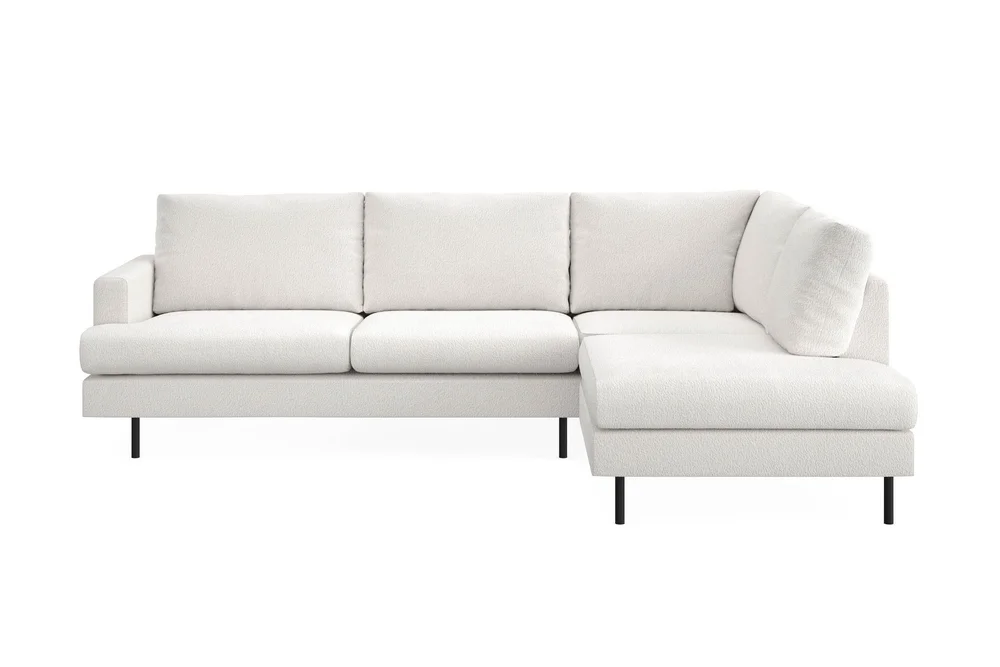 Menard Compact 4-seters Høyrevendt L-formet Sjeselongsofa i Bouclé v:9992233